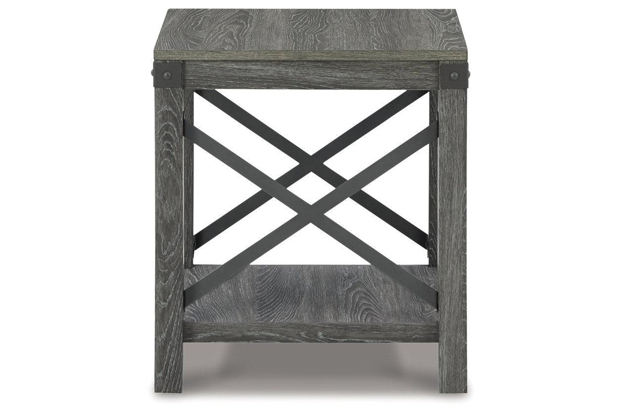 Freedan Grayish Brown Lift-top Coffee Table, 2 End Tables and Console by Ashley at Eve Furniture