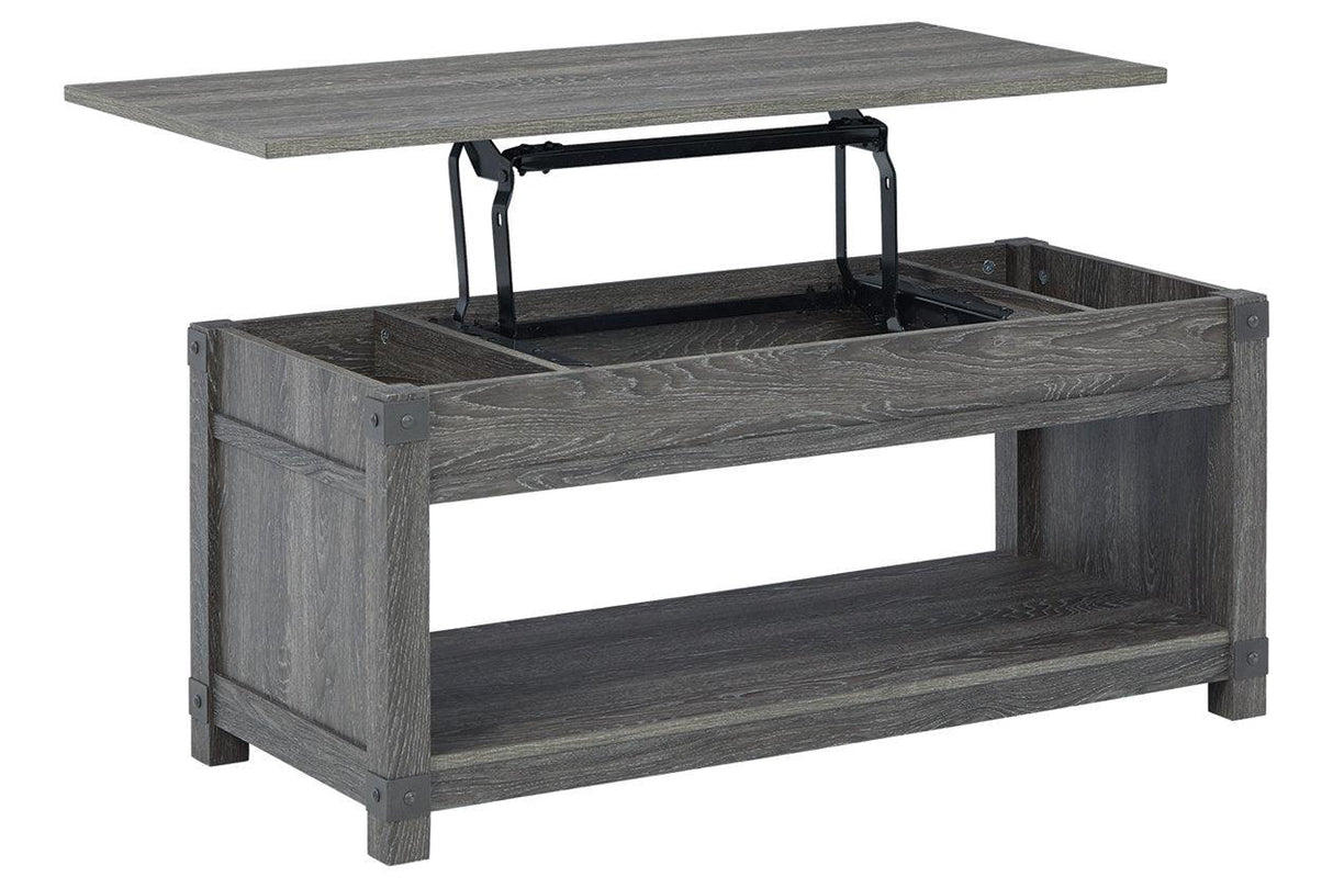 Freedan Grayish Brown Lift-Top Coffee Table by Ashley at Eve Furniture