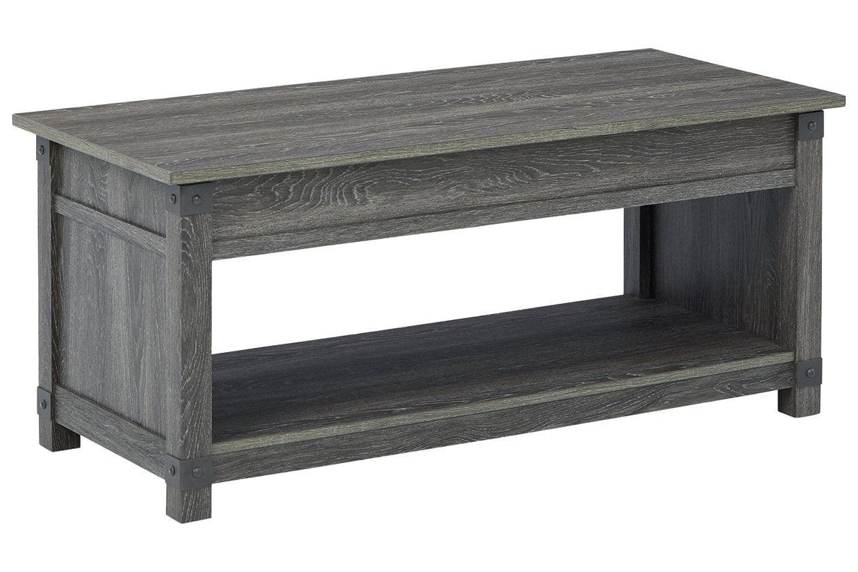 Freedan Grayish Brown Lift-Top Coffee Table by Ashley at Eve Furniture