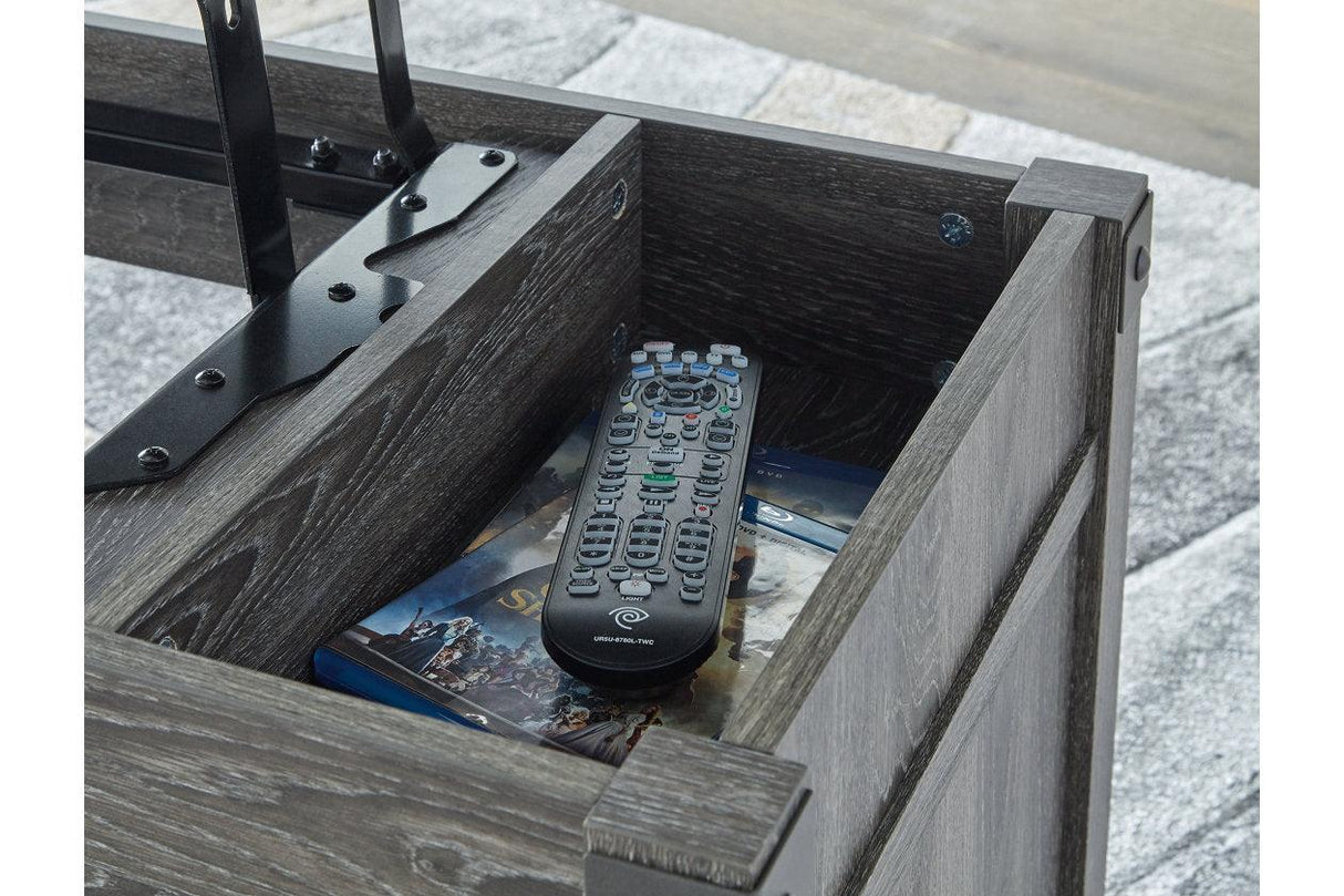 Freedan Grayish Brown Lift-Top Coffee Table by Ashley at Eve Furniture