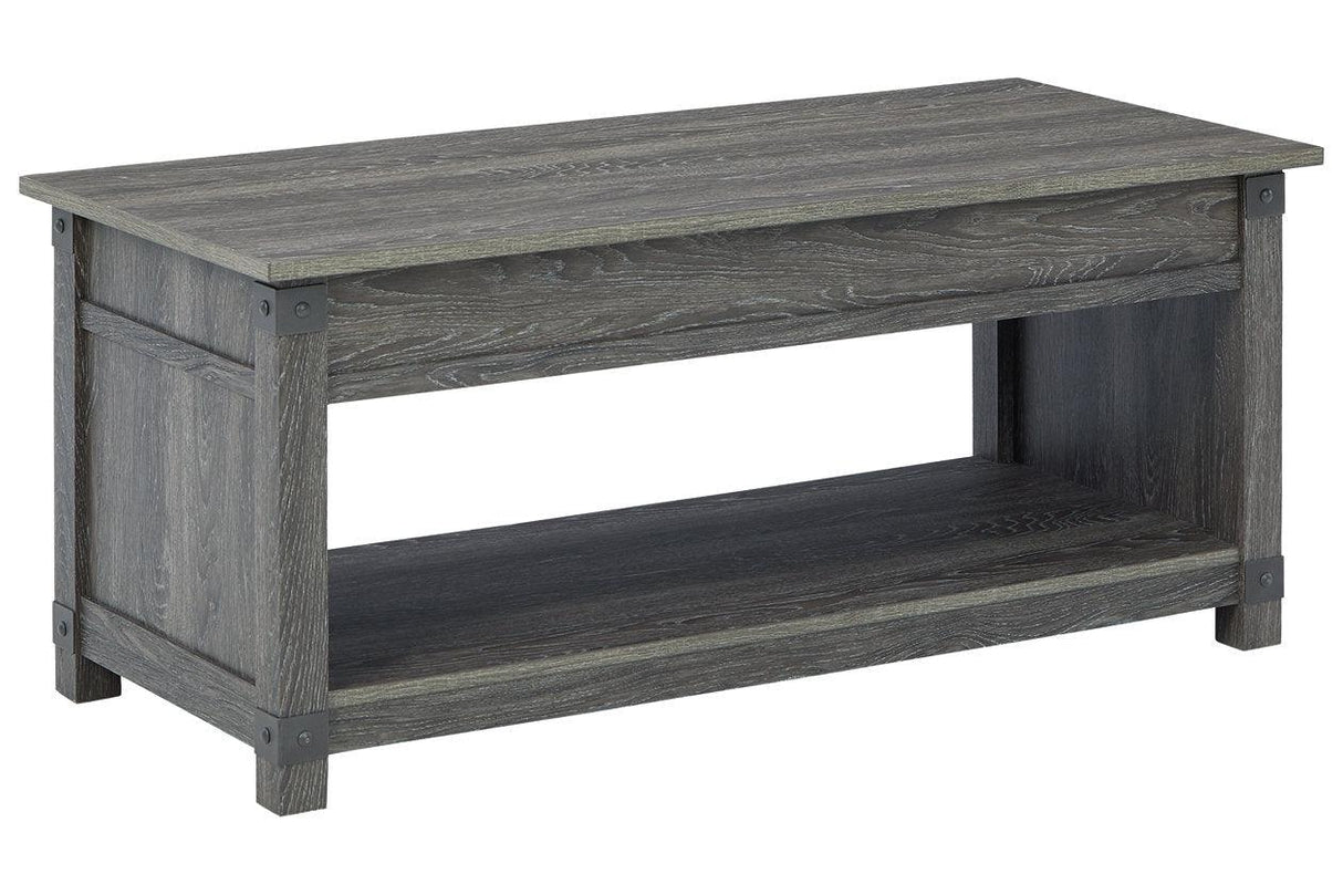Freedan Grayish Brown Lift-Top Coffee Table by Ashley at Eve Furniture