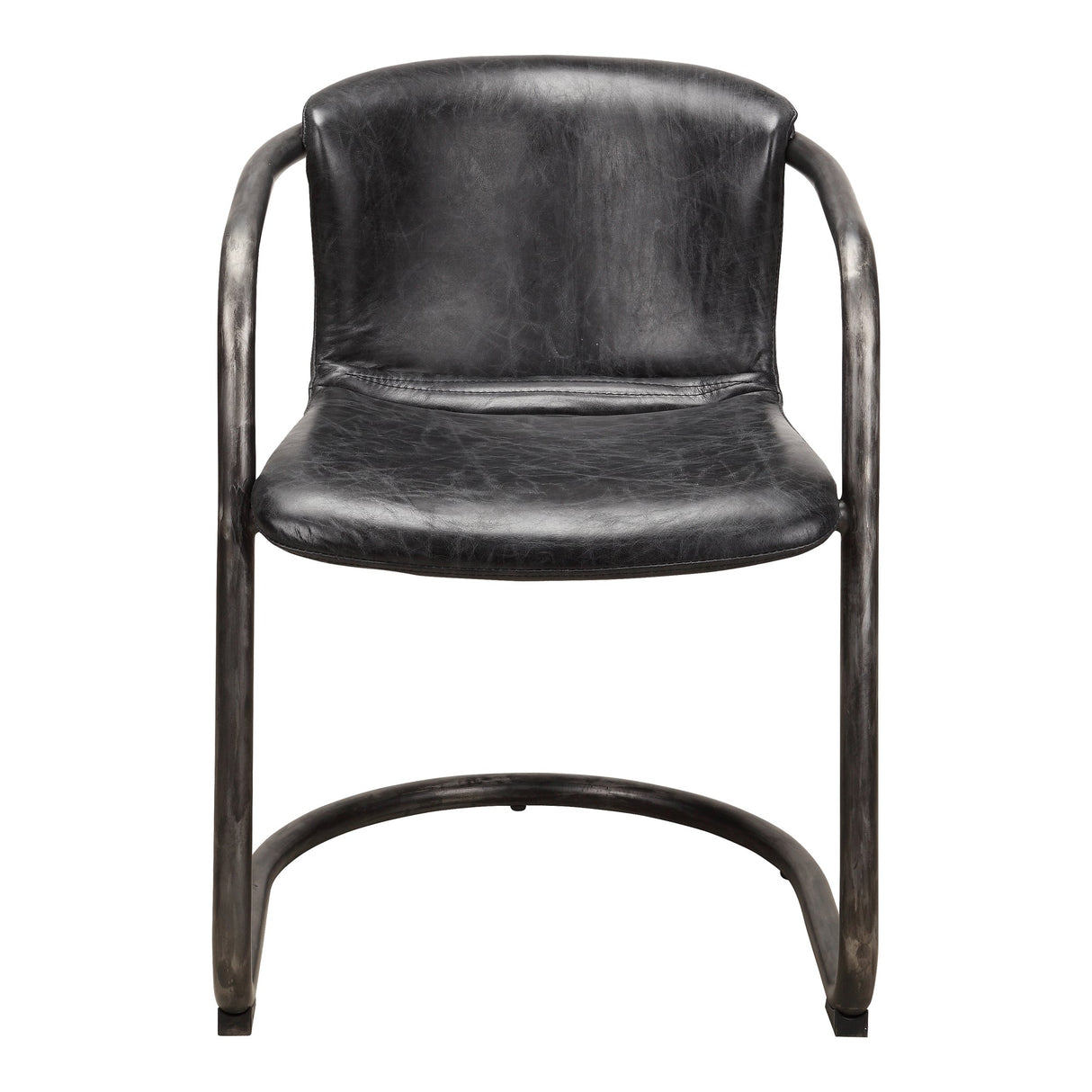 Freeman Onyx Black Leather Dining Chair (Set of 2) by MOES at Eve Furniture