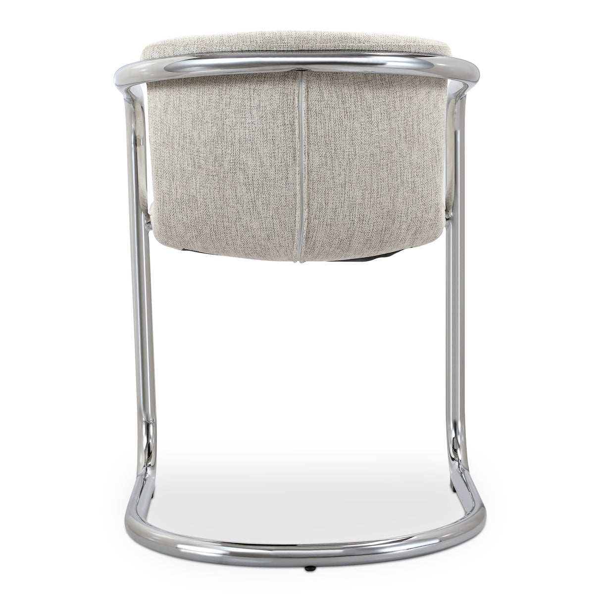 Freeman Two Chrome Frame Dining Chaired Cream by MOES at Eve Furniture