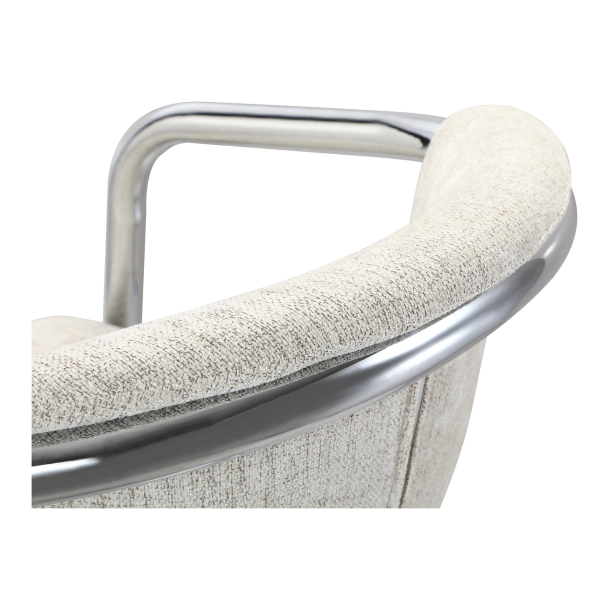 Freeman Two Chrome Frame Dining Chaired Cream by MOES at Eve Furniture