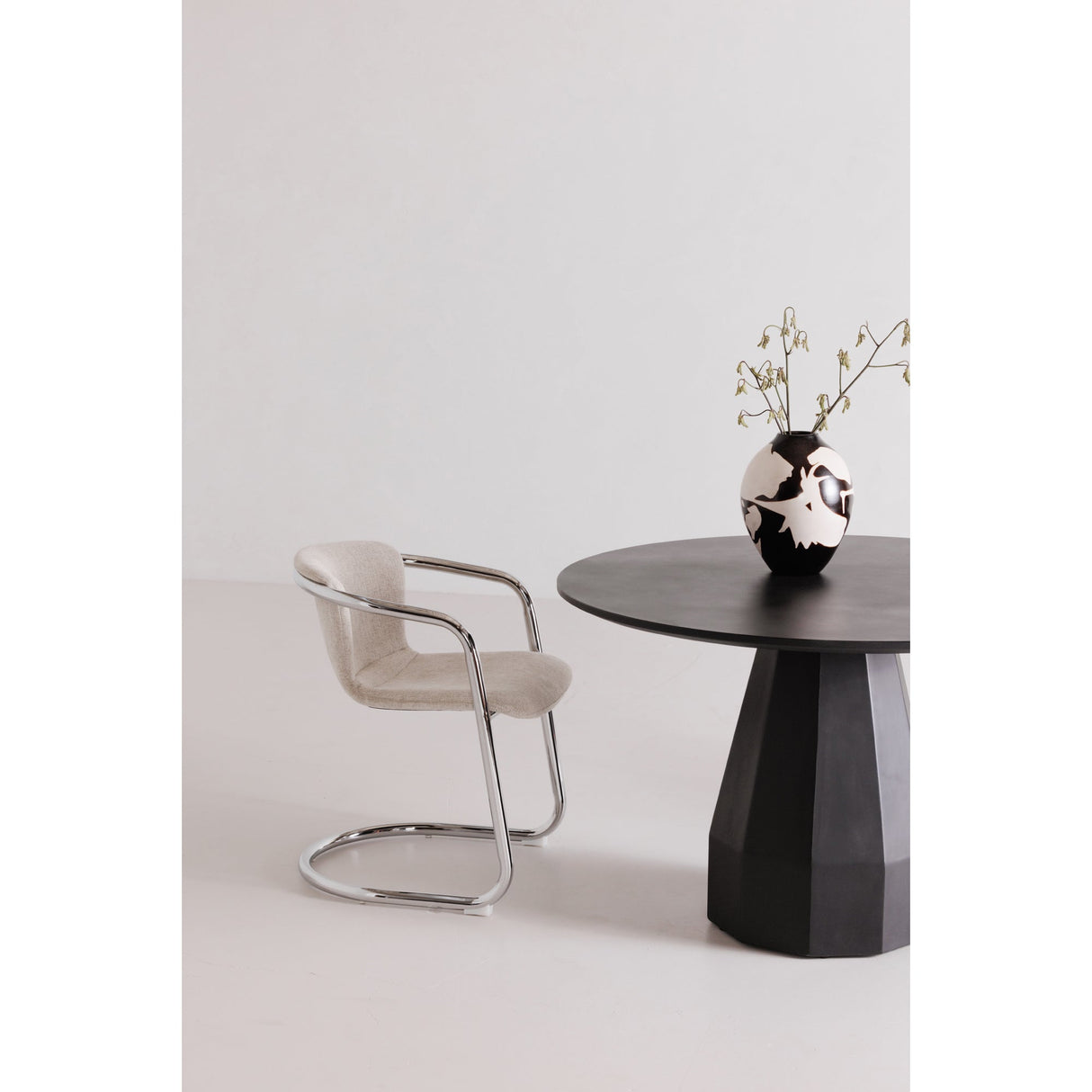 Freeman Two Chrome Frame Dining Chaired Cream Set Of by Moe's Home at Eve Furniture