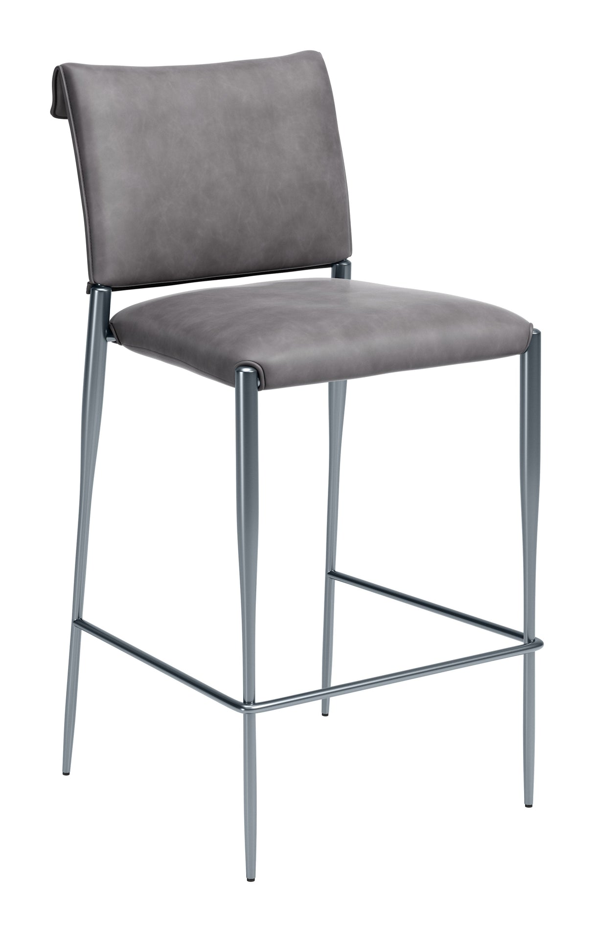 Freesia Charcoal Gray Barstool (Set of 2) by Zuomod at Eve Furniture