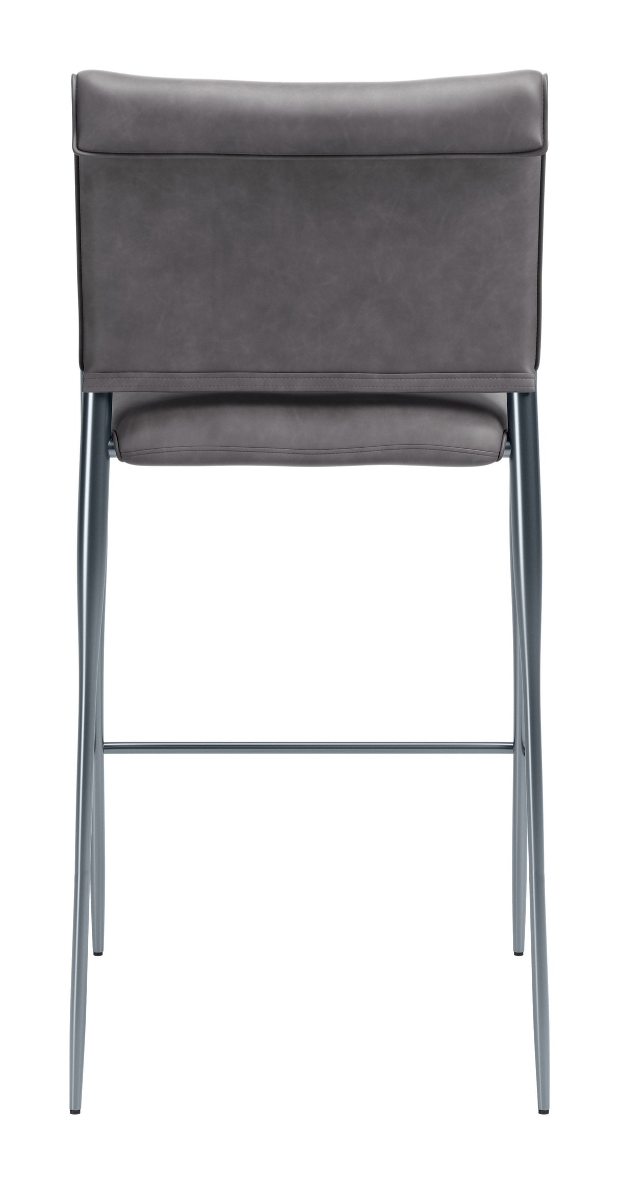 Freesia Charcoal Gray Barstool (Set of 2) by Zuomod at Eve Furniture