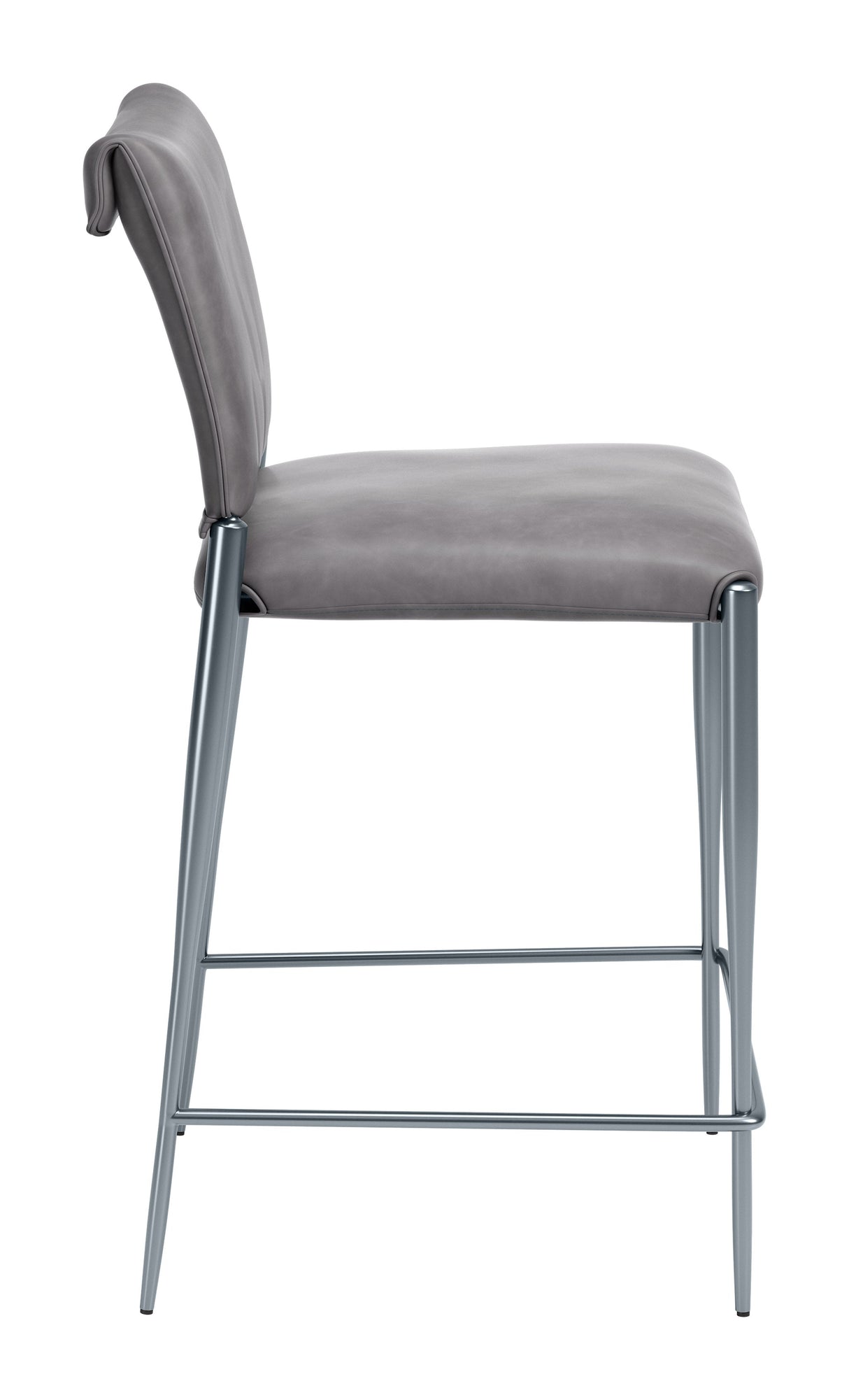 Freesia Charcoal Gray Counter Stool (Set of 2) by Zuomod at Eve Furniture