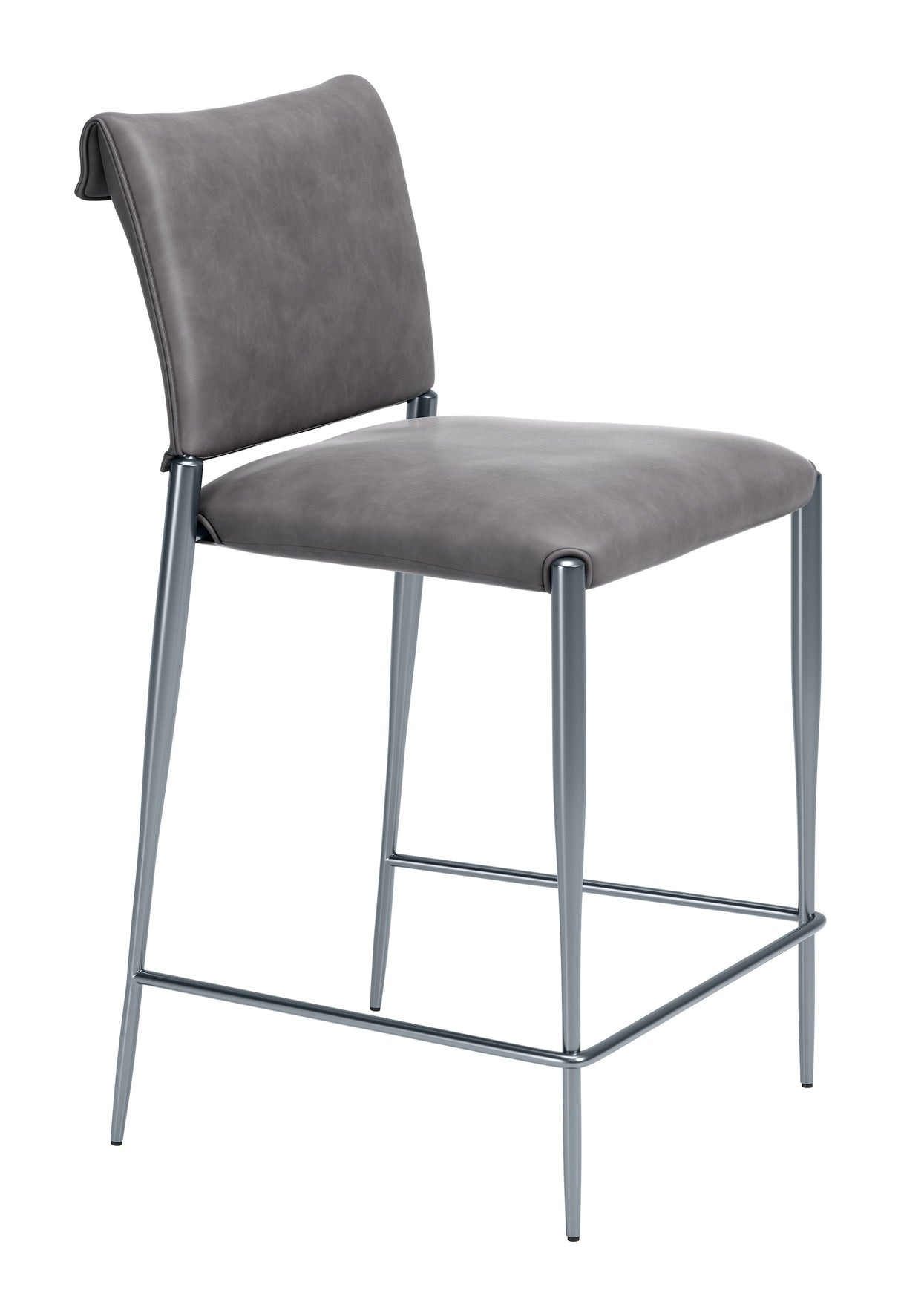 Freesia Charcoal Gray Counter Stool (Set of 2) by Zuomod at Eve Furniture