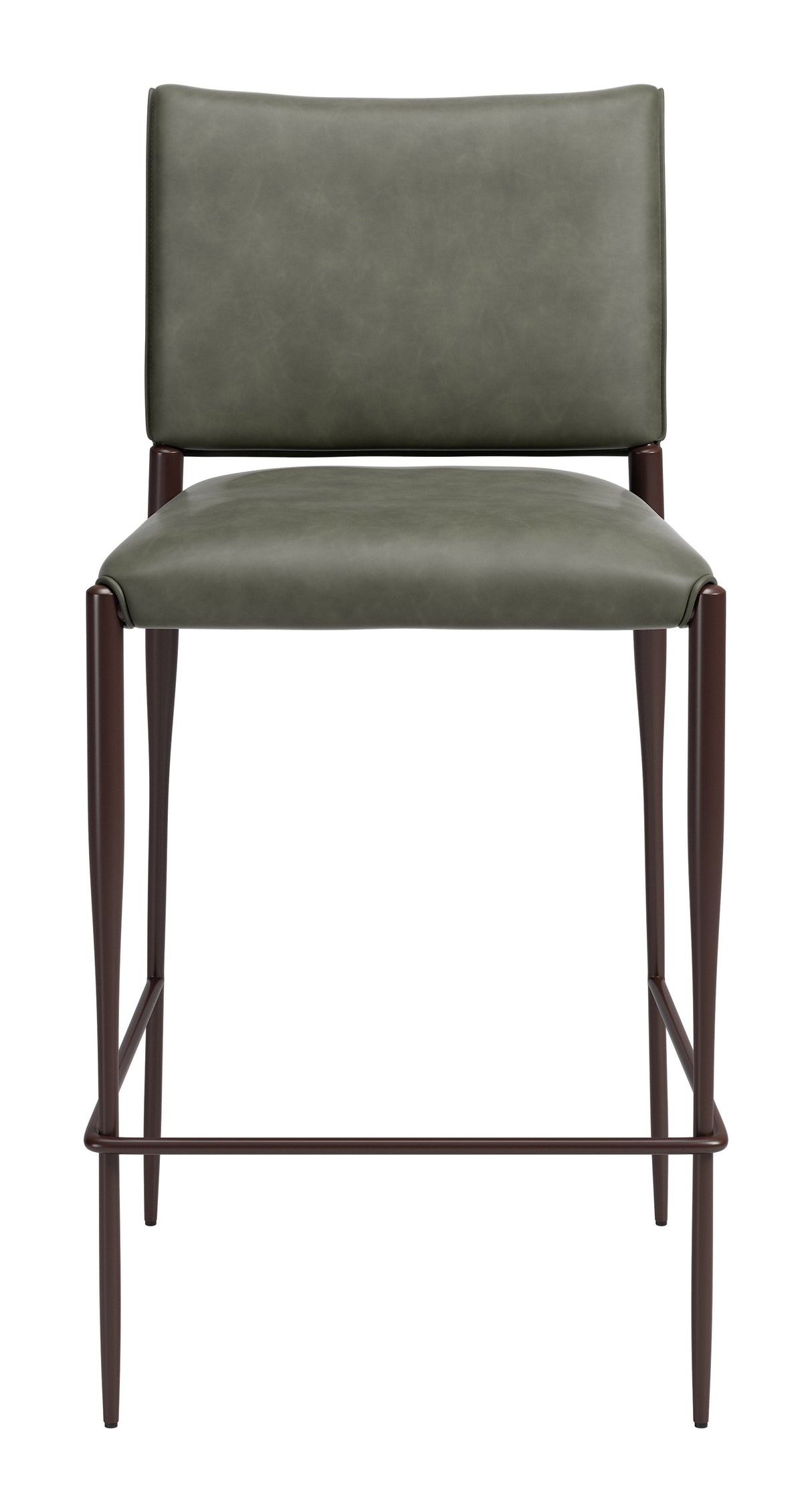 Freesia Olive Green Barstool (Set of 2) by Zuomod at Eve Furniture