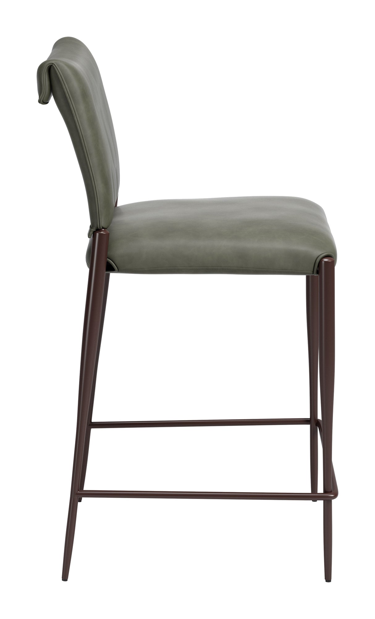 Freesia Olive Green Counter Stool (Set of 2) by Zuomod at Eve Furniture