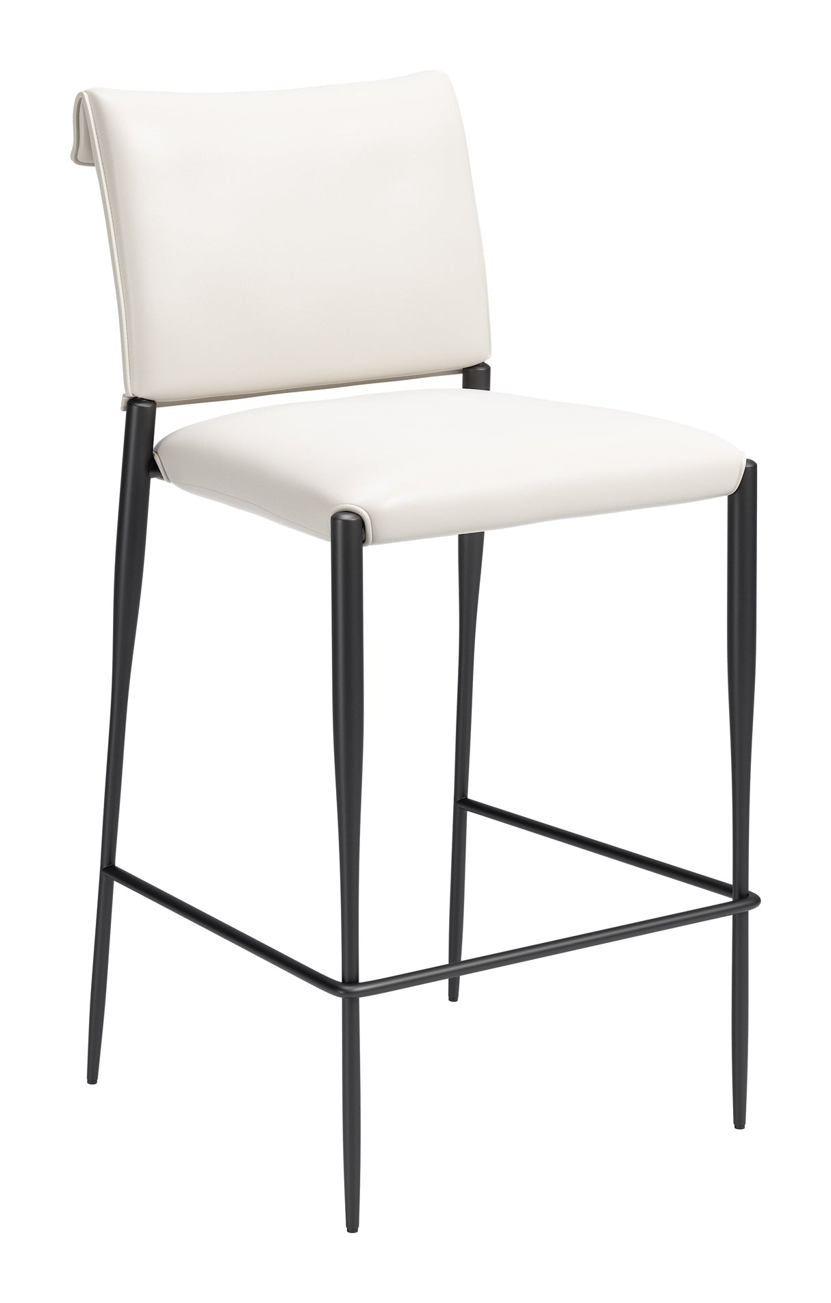 Freesia White Barstool (Set of 2) by Zuomod at Eve Furniture