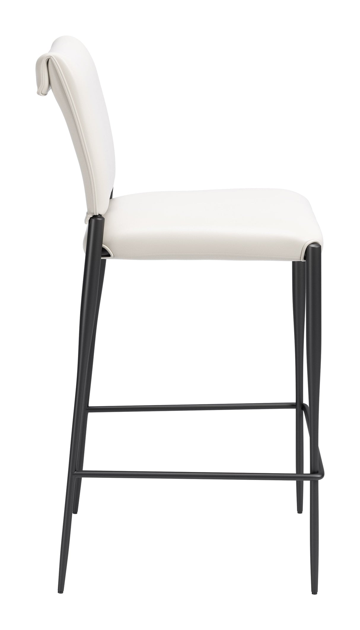 Freesia White Barstool (Set of 2) by Zuomod at Eve Furniture