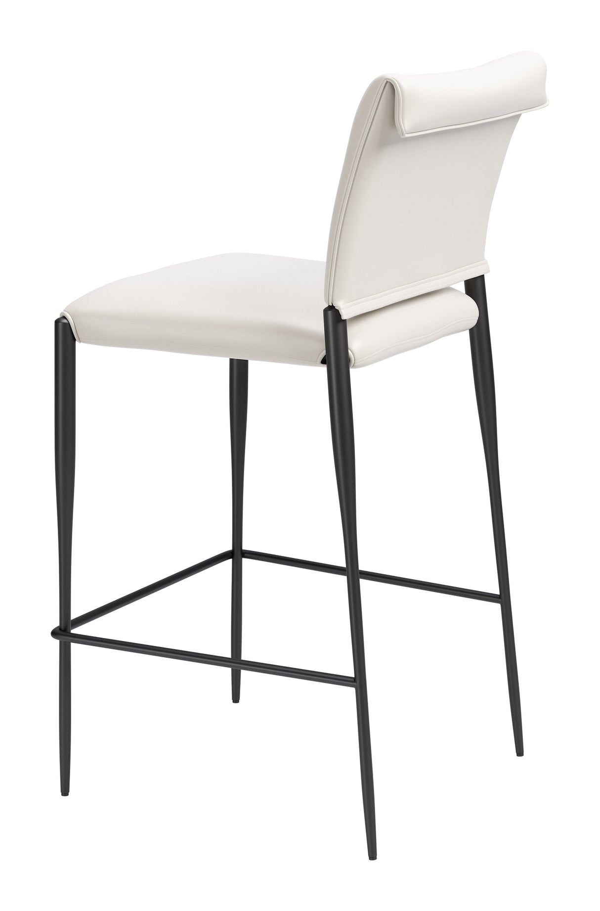 Freesia White Barstool (Set of 2) by Zuomod at Eve Furniture