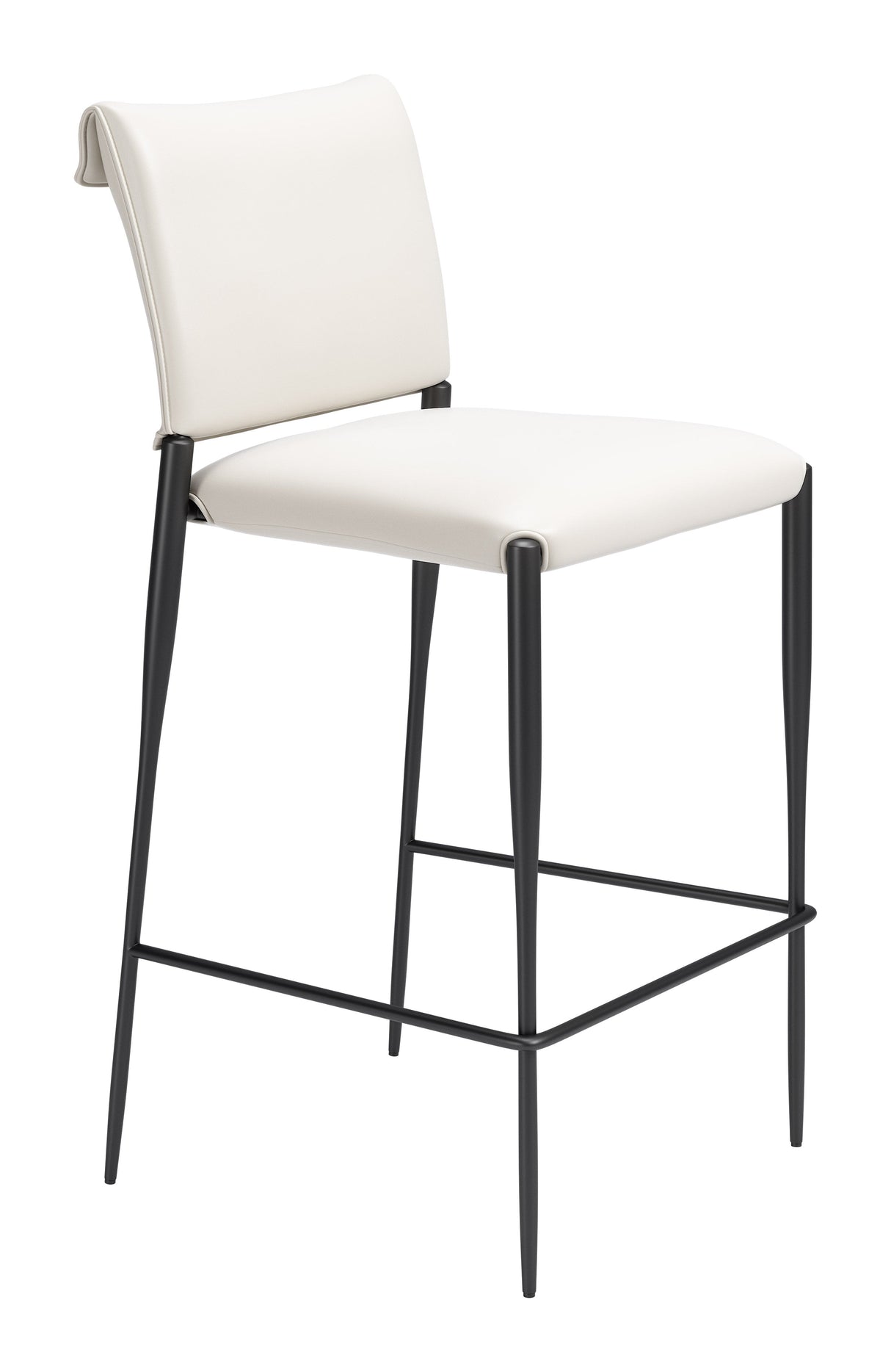 Freesia White Barstool (Set of 2) by Zuomod at Eve Furniture