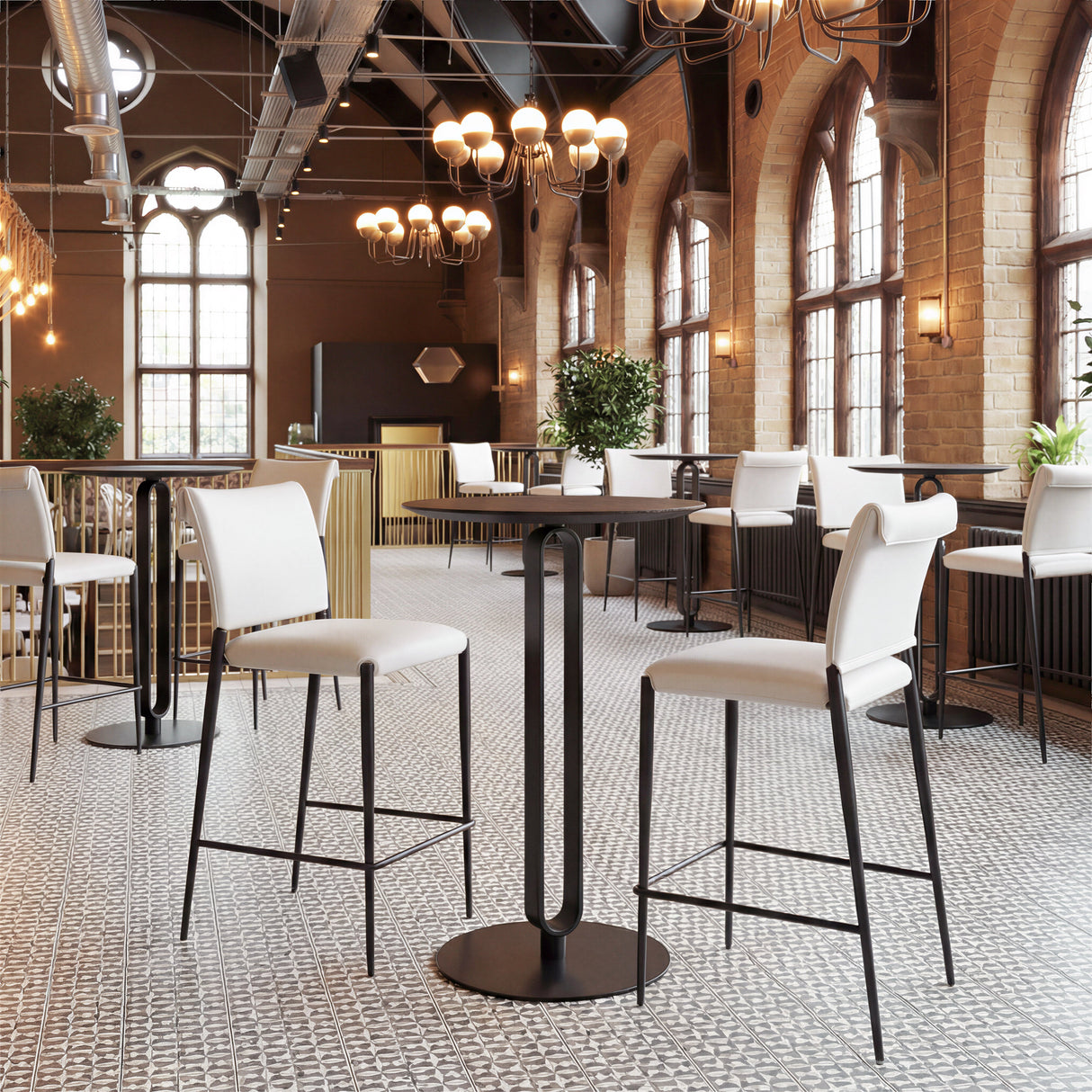 Freesia White Counter Stool (Set of 2) by Zuomod at Eve Furniture