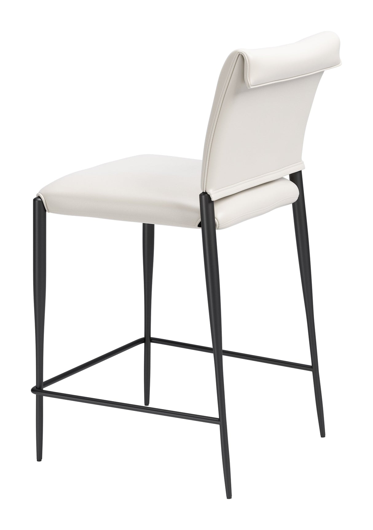 Freesia White Counter Stool (Set of 2) by Zuomod at Eve Furniture