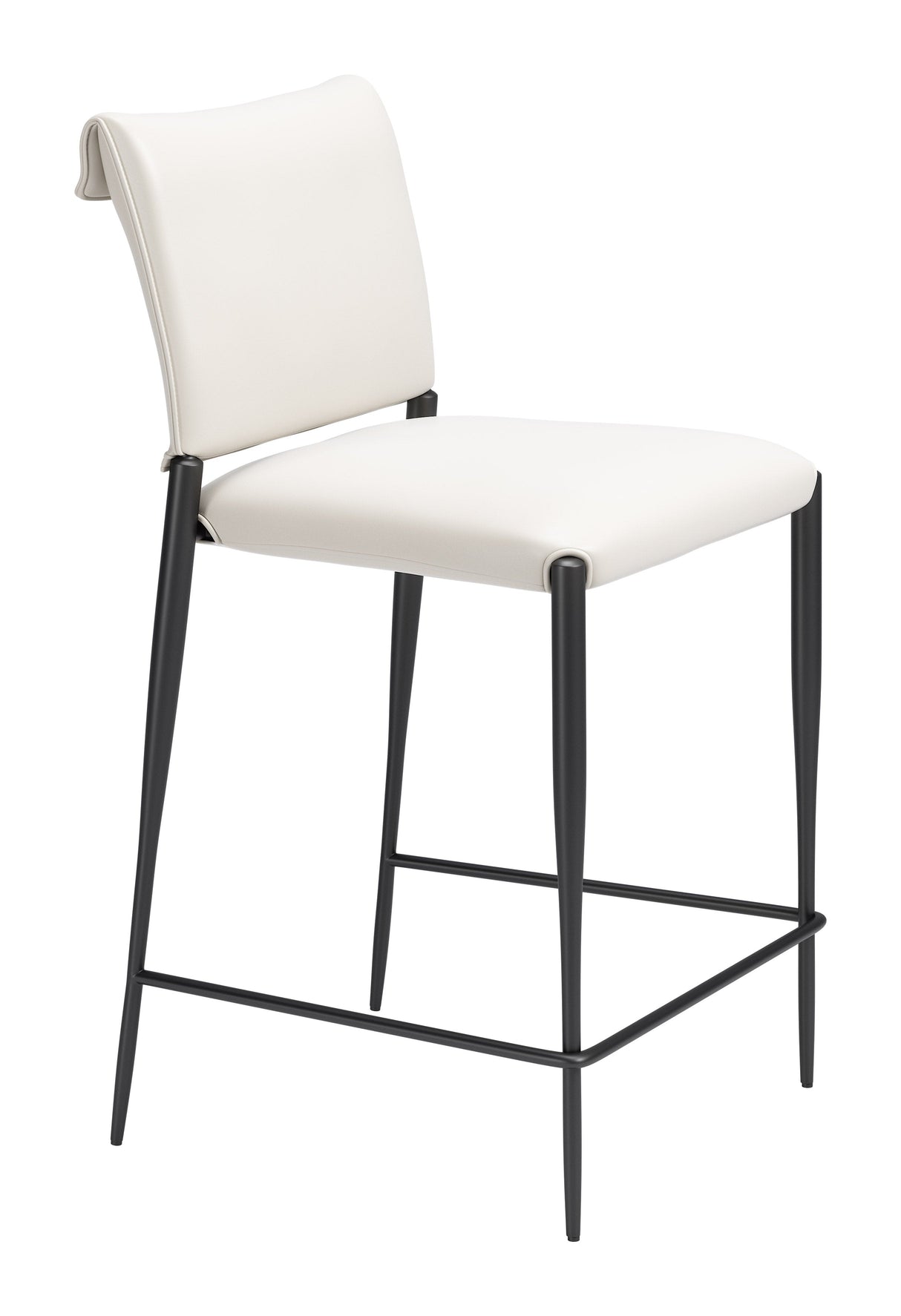 Freesia White Counter Stool (Set of 2) by Zuomod at Eve Furniture