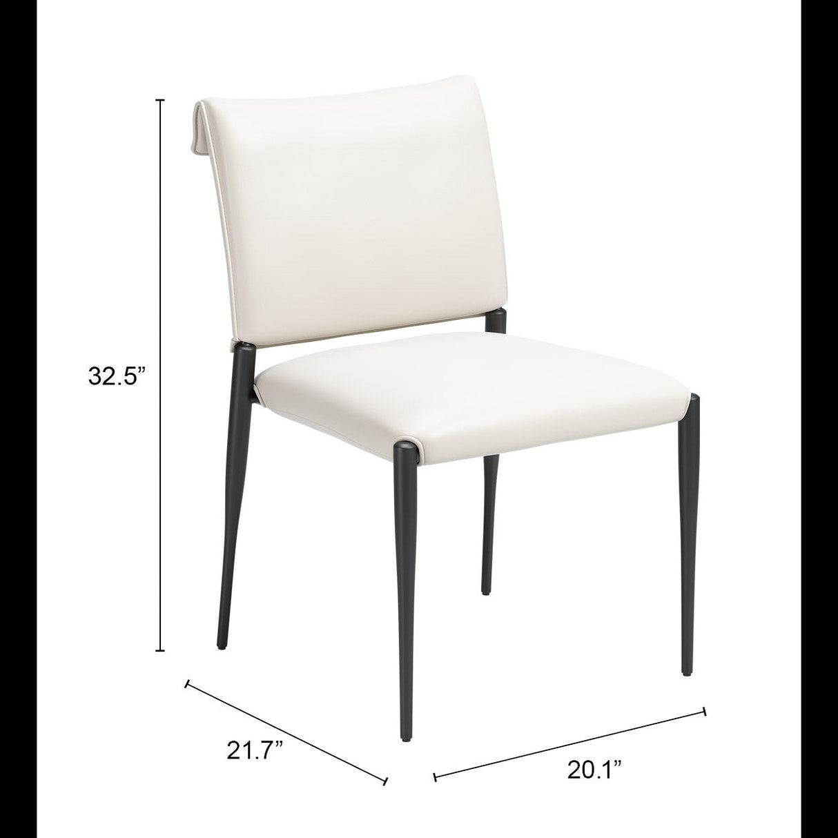 Freesia White Dining Chair (Set of 2) by Zuomod at Eve Furniture