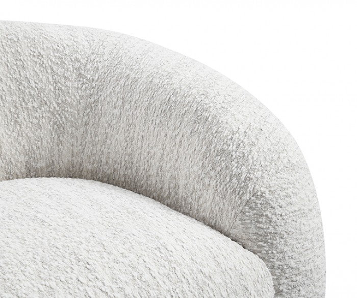 Freja Cotton White Swivel Chair by Furniture of America at Eve Furniture