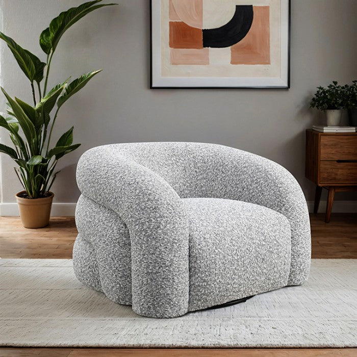 Freja Gray Swivel Chair by Furniture of America at Eve Furniture