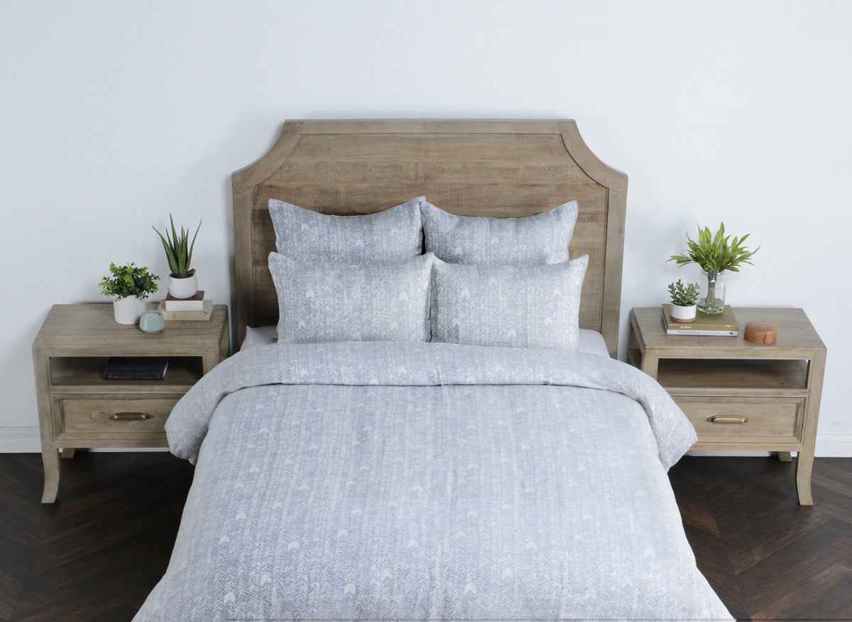 French Herringbone Storm Duvet Collection by Classic Home at Eve Furniture