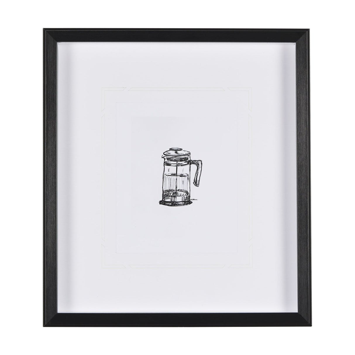 French Press by Simeng a Framed Art Print Matted under Glass by Mercana at Eve Furniture