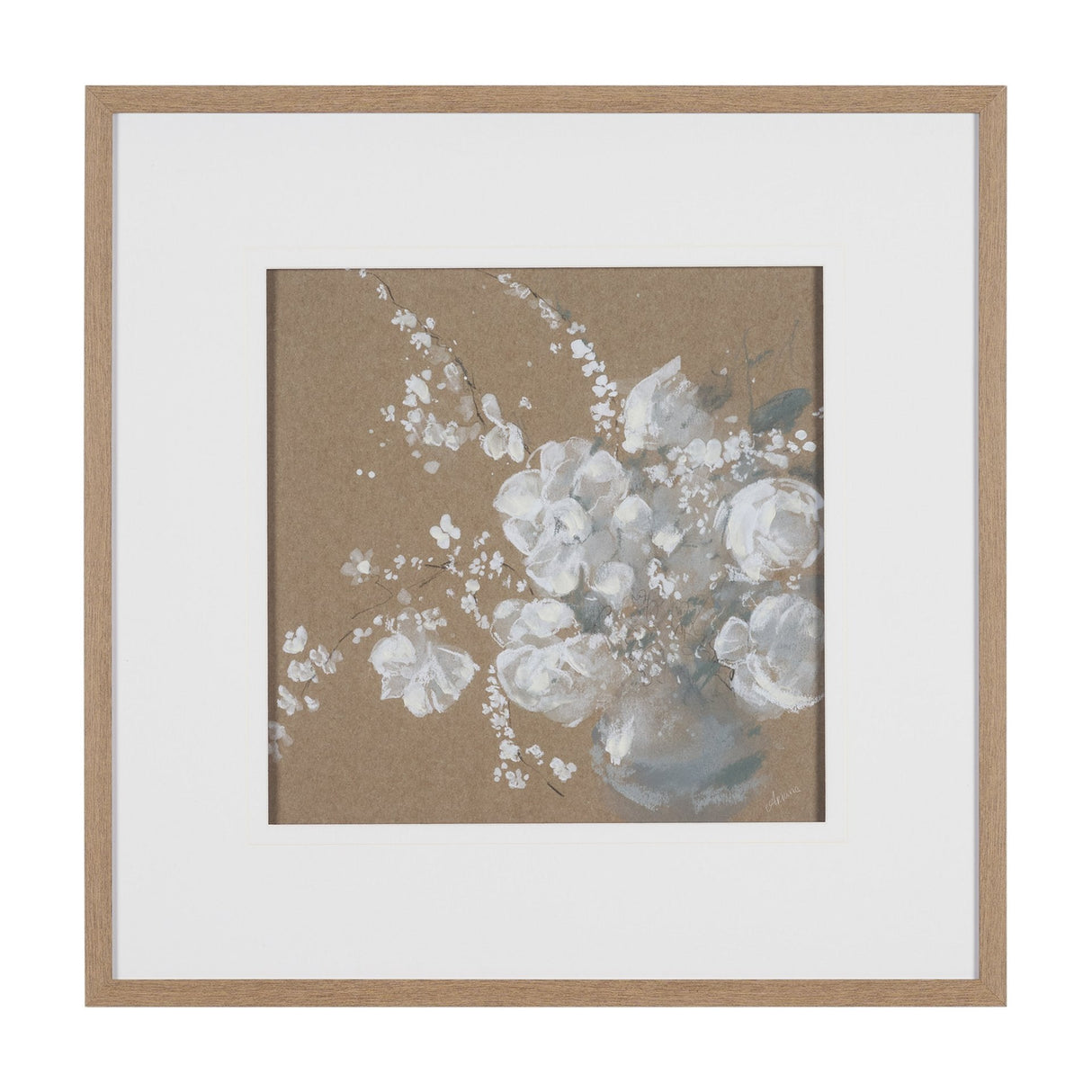 Fresh Flowers I by Mercana Studio Hand-Embellished Framed Artwork Matted under Glass by Mercana at Eve Furniture