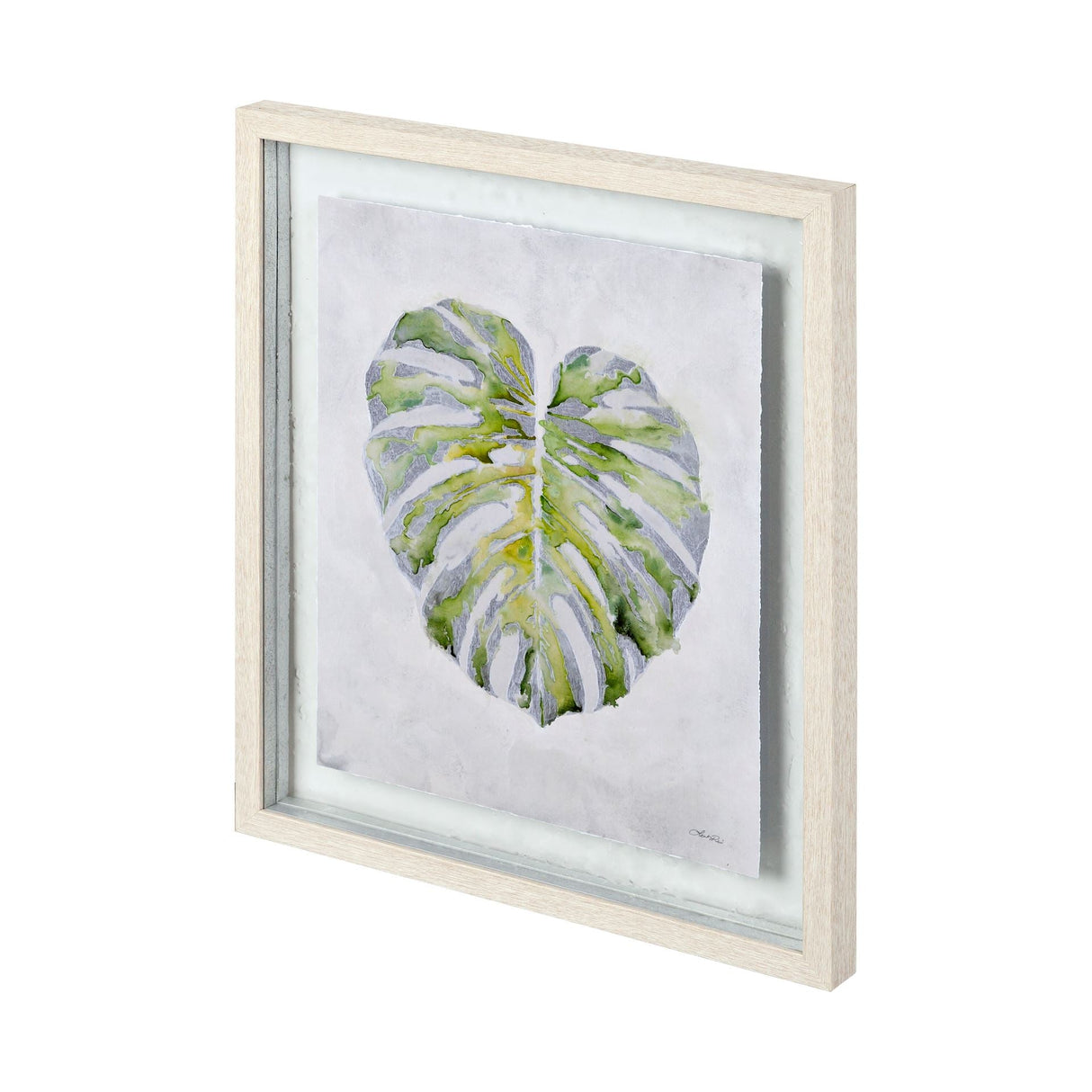 Fresh Unfolds I by Leah Rei a Hand Embellished Textured Framed Art Print Matted under Glass by Mercana at Eve Furniture
