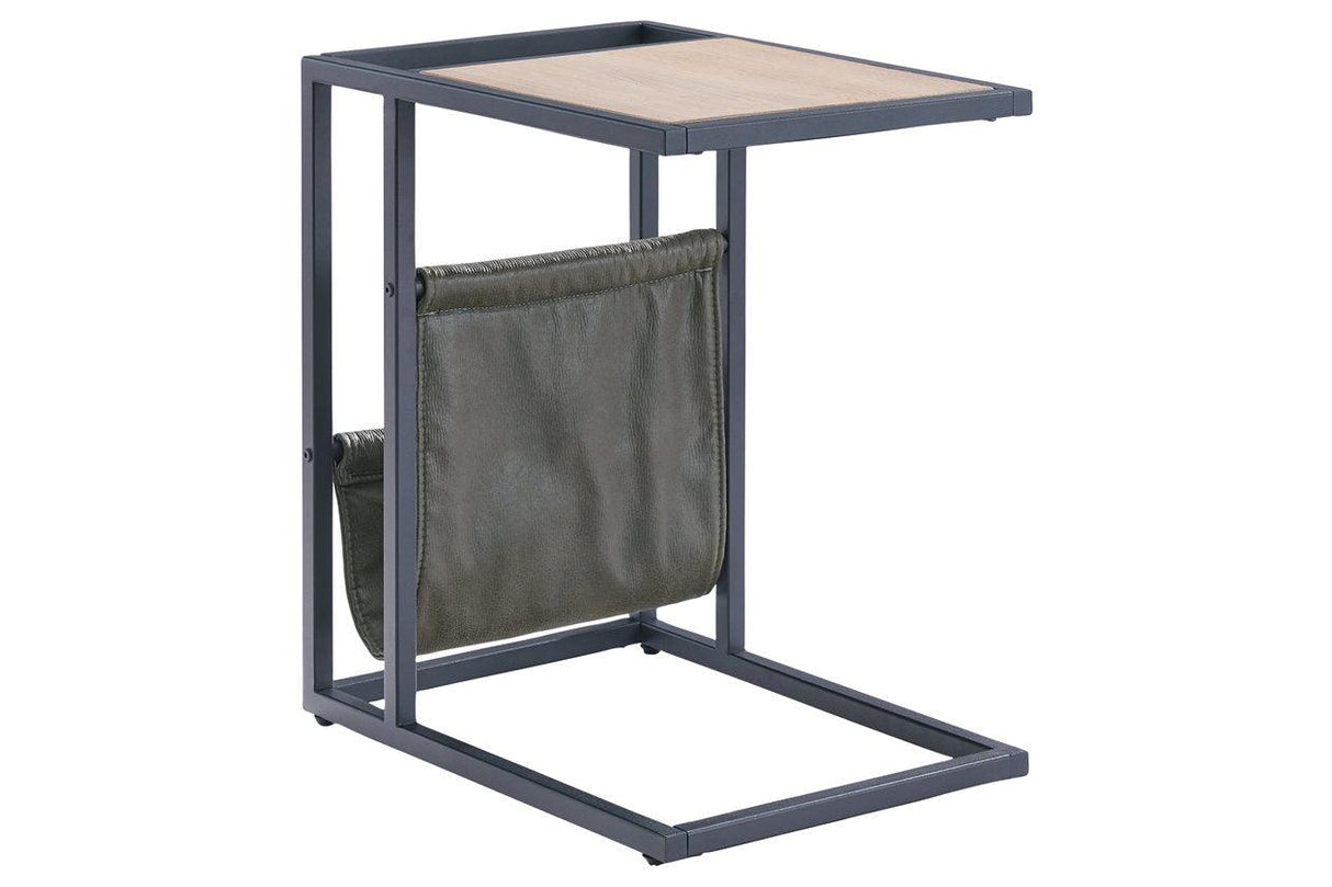 Freslowe Light Brown/Black Chairside End Table by Ashley at Eve Furniture