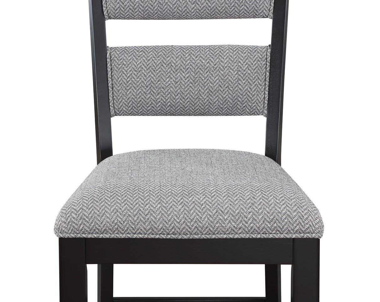 Frey Black and Gray Counter Height Chair, Set of 2 by Crown Mark at Eve Furniture
