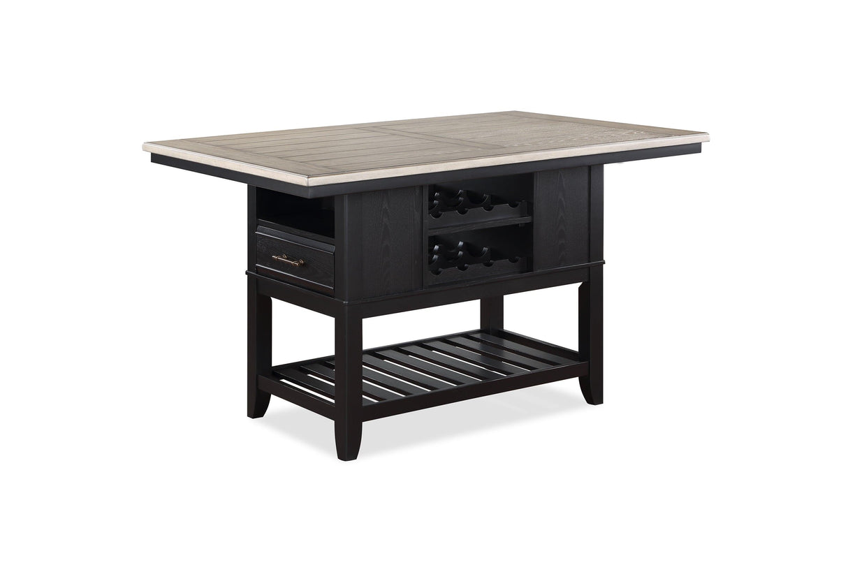 Frey Black and Gray Counter Height Table by Crown Mark at Eve Furniture