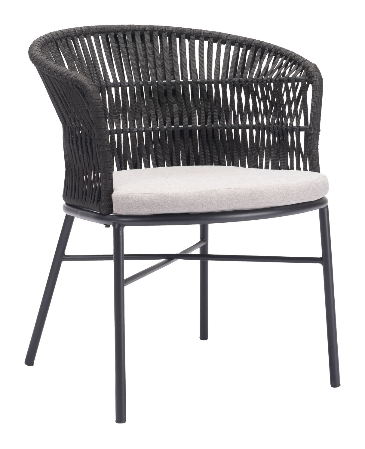 Freycinet Black Outdoor Dining Chair (Set of 2) by Zuomod at Eve Furniture