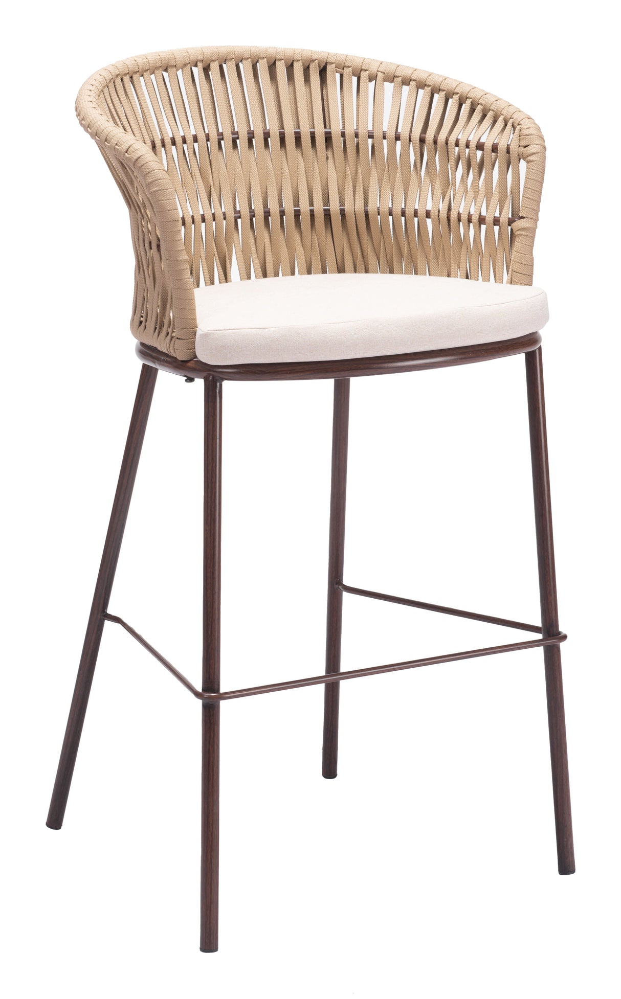 Freycinet Natural Outdoor Barstool (Set of 2) by Zuomod at Eve Furniture