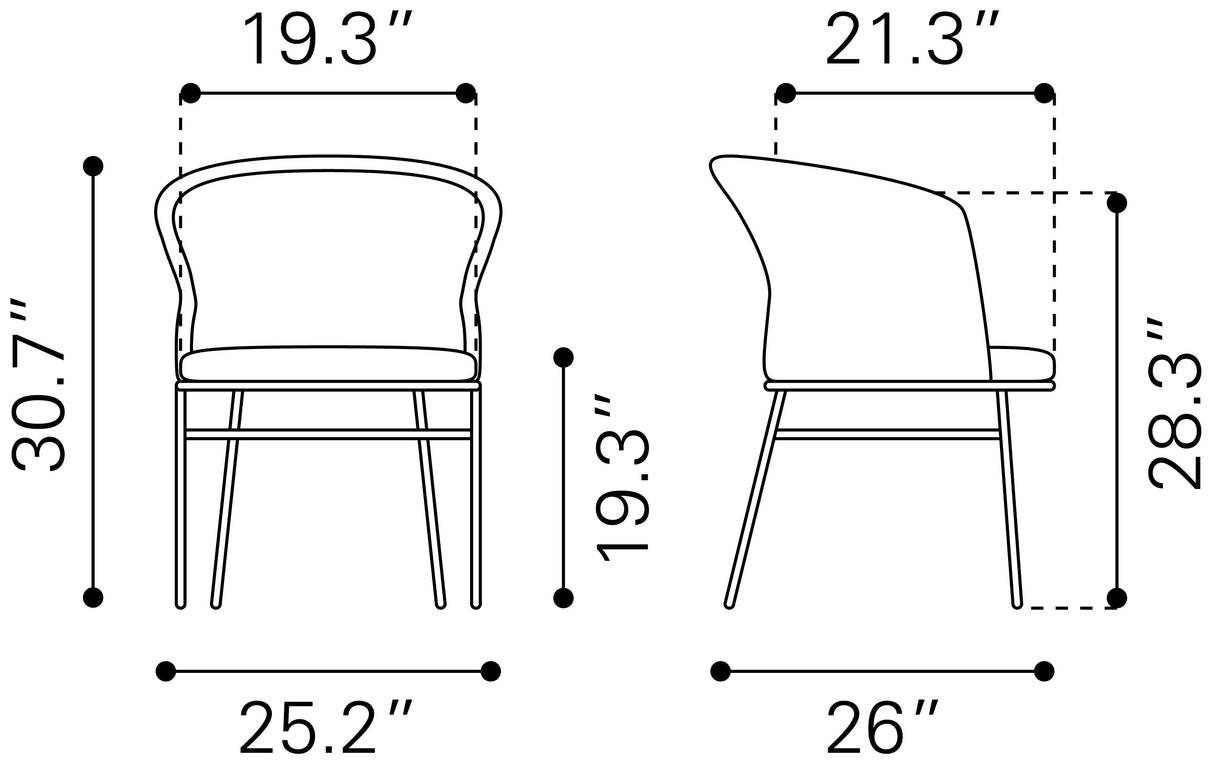 Freycinet Natural Outdoor Dining Chair (Set of 2) by Zuomod at Eve Furniture