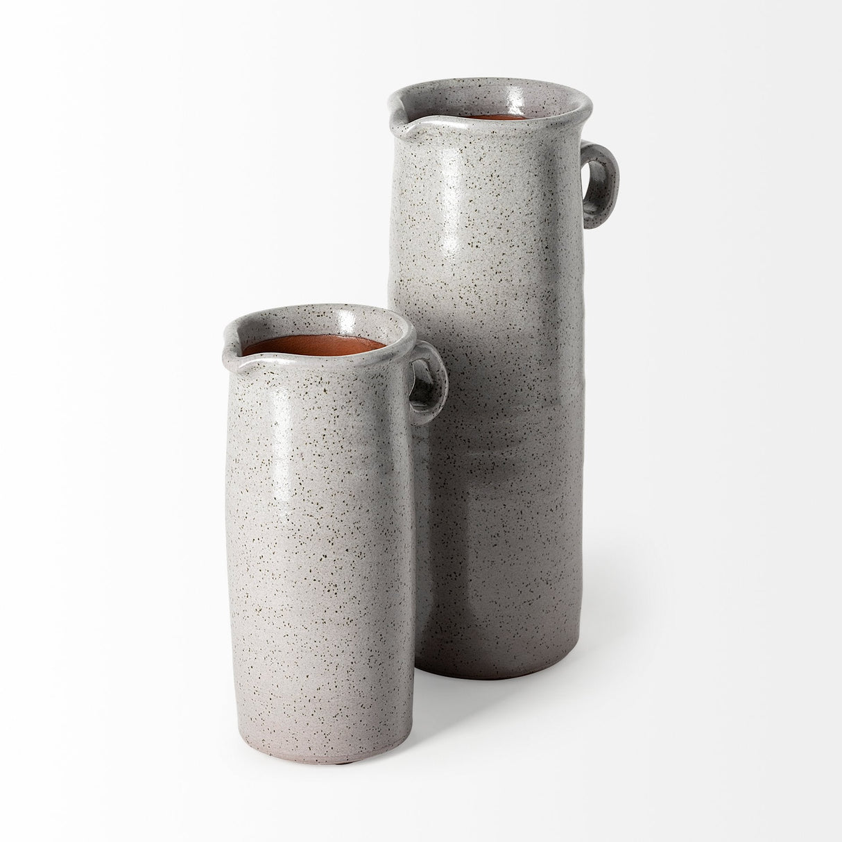 Frieda Large Freckled Gray Ceramic Jug by Mercana at Eve Furniture