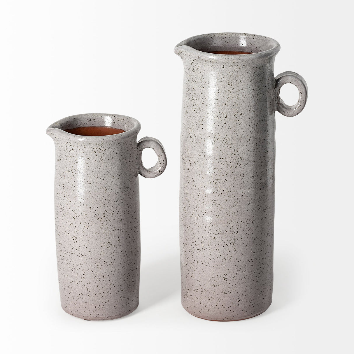 Frieda Small Freckled Gray Ceramic Jug by Mercana at Eve Furniture