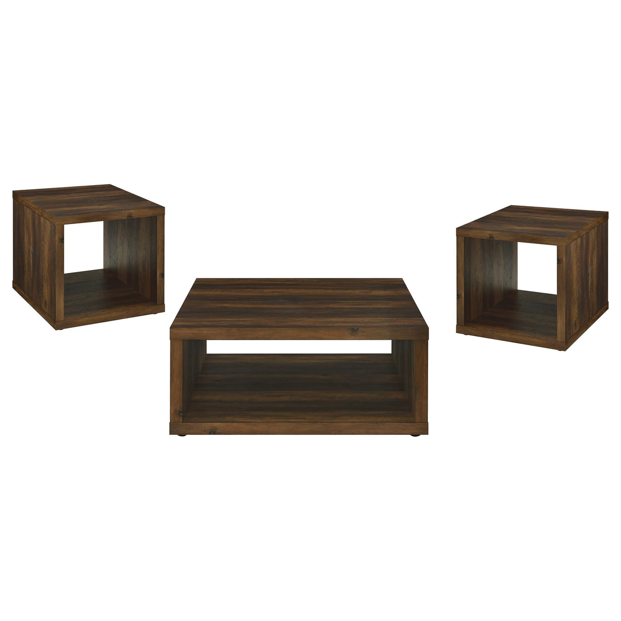 Frisco Dark Pine 3-Piece Coffee and End Table Set by Coaster at Eve Furniture