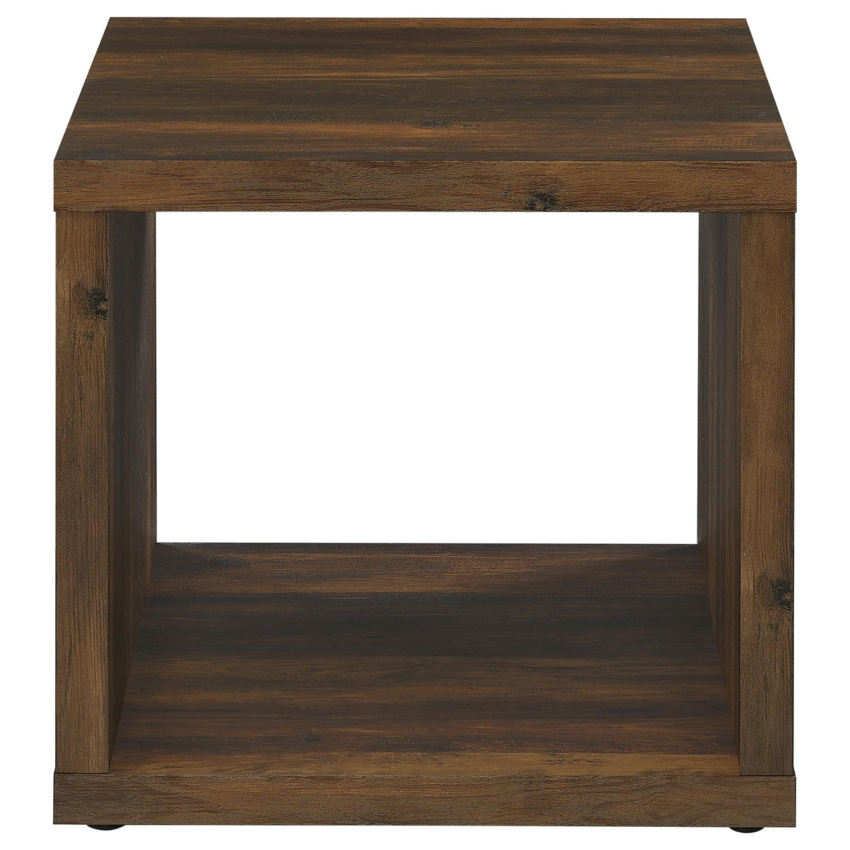 Frisco Dark Pine Square Engineered Wood Side End Table by Coaster at Eve Furniture