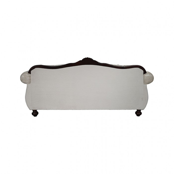 Frisina Beige/Dark Cherry Sofa by Furniture of America at Eve Furniture