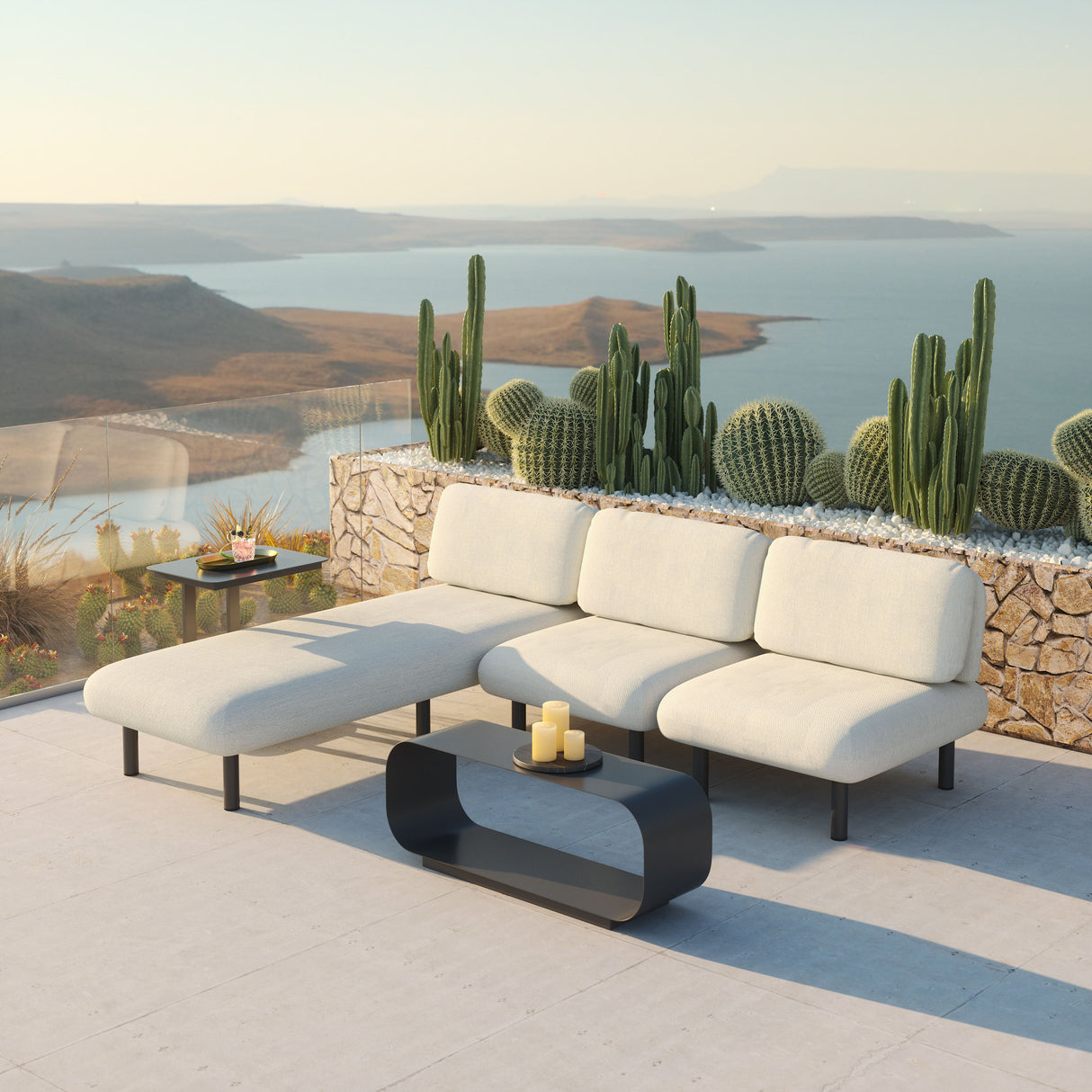 Friss Black Outdoor End Table by Zuomod at Eve Furniture