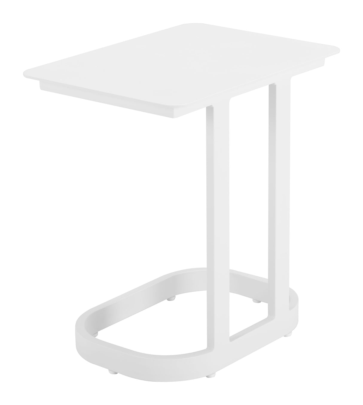 Friss White Outdoor End Table by Zuomod at Eve Furniture