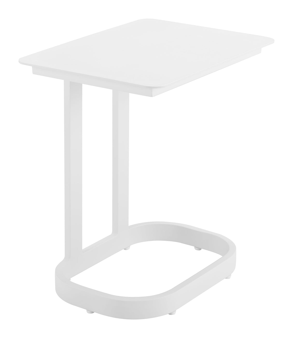 Friss White Outdoor End Table by Zuomod at Eve Furniture