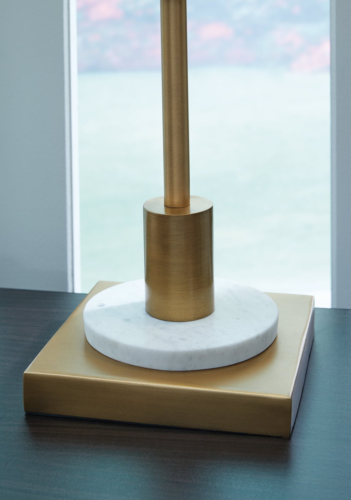 Fritzburn Gold Finish/White Table Lamp by Ashley at Eve Furniture