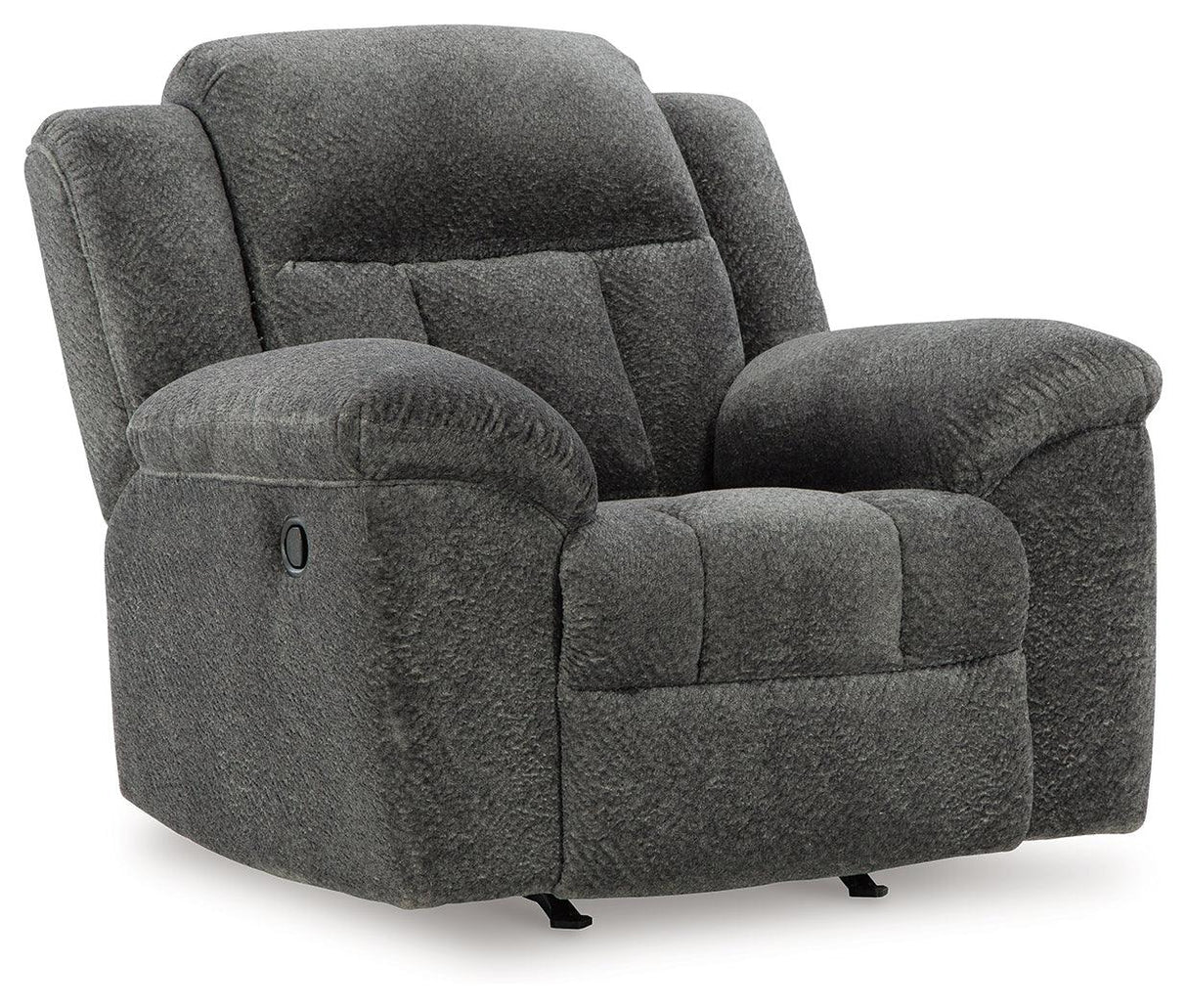 Frohn Graphite Recliner by Ashley at Eve Furniture