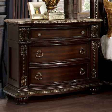 Fromberg Brown Cherry 5-Piece Queen Bedroom Set by Furniture of America at Eve Furniture