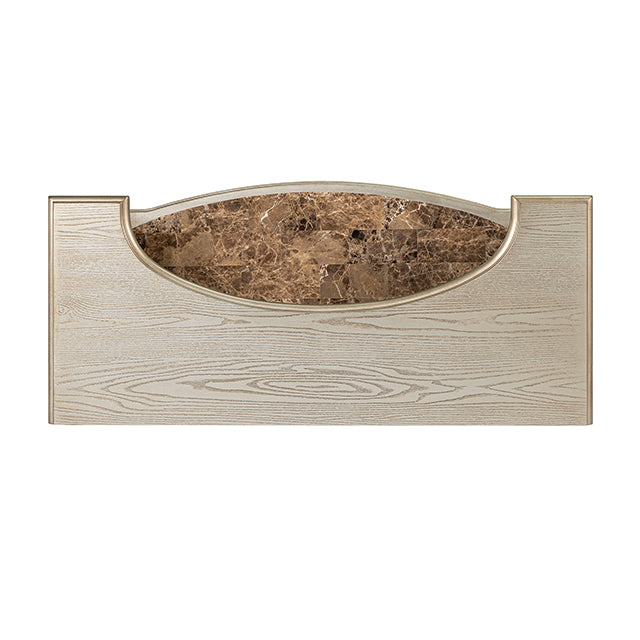 Fromberg Gold Champagne Chest w/Marble Insert by Furniture of America at Eve Furniture