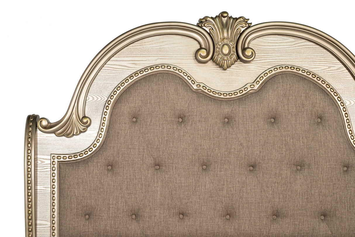 Fromberg Gold Champagne Queen Bed by Furniture of America at Eve Furniture