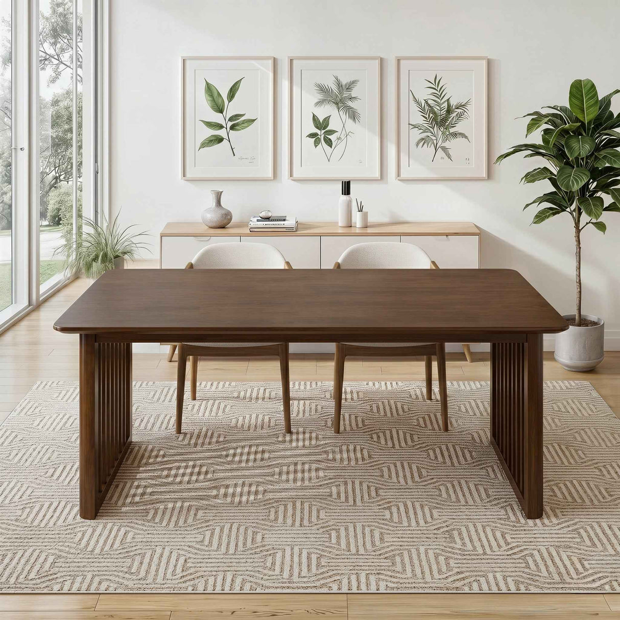 Frontignan Walnut Rectangular Dining Table by Ashcroft Furniture at Eve Furniture
