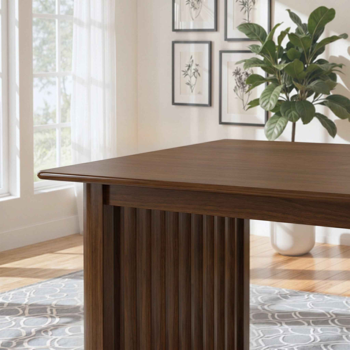 Frontignan Walnut Rectangular Dining Table by Ashcroft Furniture at Eve Furniture